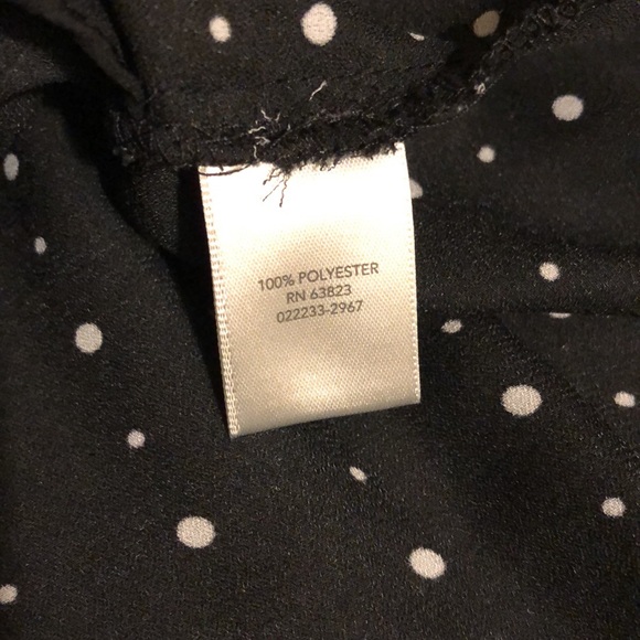 Sleeveless tunic blouse black with white polka dots - Picture 6 of 9